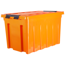Контейнер с крышкой и клипсами Rox Box Original, 70 л, 580x390x360 мм, оранжевый [070-00.12]