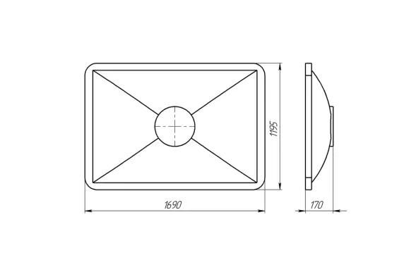 Крышка пластиковая для пищевой ванны K 600 л, черный [133.0600.899.000]