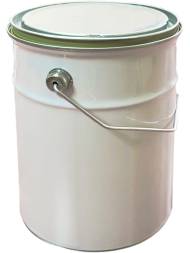 Ведро металлическое, 5 л, прижимная крышка, белый [2103]