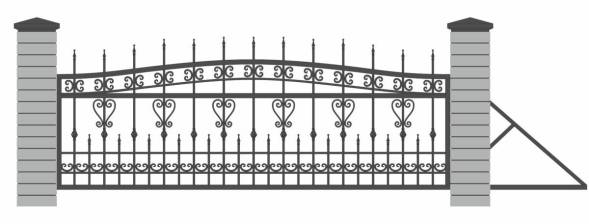 Металлические откатные ворота ОВ-17, 4000x2000 мм