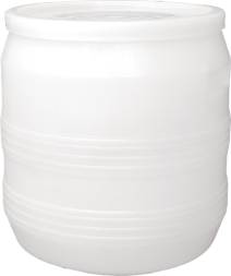 Бочка пластиковая круглая с крышкой, 35 л, белый [БП 35]