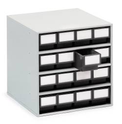 Кассетница с металлическим корпусом Treston, 400x400x395, черный ESD,   1640 ESD