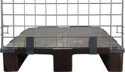 Контейнер металлический оцинкованный на паллете, 1200х800х1030 мм, коричневый [КМБ]