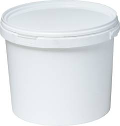 Ведро пластиковое с крышкой, 5.7 л, белый [5104]