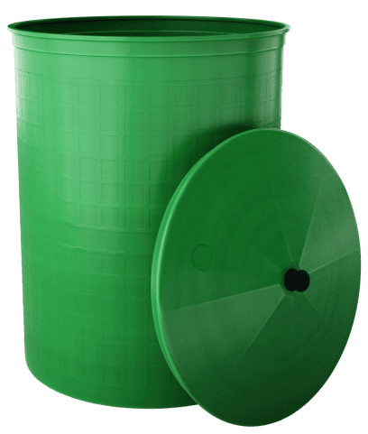 Бочка пластиковая садовая для дождевой воды и полива, 150л, зеленый [330]