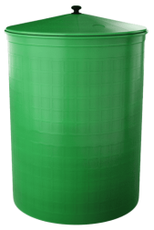 Бочка пластиковая садовая для дождевой воды и полива, 150л, зеленый [330]