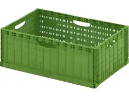 Ящик пластиковый складной, 400х300х165 мм, зеленый [12.424.71]