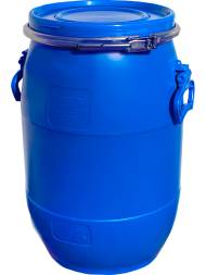 Бочка пластиковая c ручками, крышкой и металлическим обручем, 30 л, синий [БП 30]