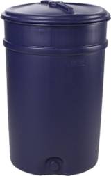 Бочка (бак) пластиковая коническая с крышкой, 205 л, фиолетовый [БП 205]
