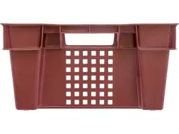 Ящик пластиковый перфорированный, 600x400x200 мм, 48 л, красный [102]
