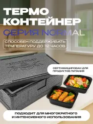 Термоконтейнер TERMOBOX Бытовой Normal, 32 л, 600х400х240 мм, 40кг/м3