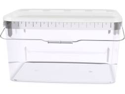 Ведро пластиковое прямоугольное с белой крышкой, 11 л [5110]