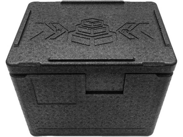 Термобокс пенополипропиленовый с крышкой STP PRO, 400х300х220 мм, 18 л, 55 кг/м3