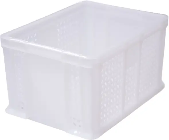 Ящик пластиковый перфорированный, 400×300×230 мм, 21.6 л, синий [703.02.02]