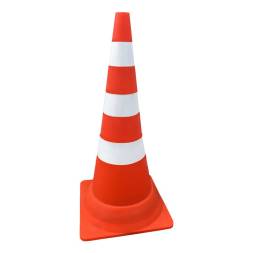 Конус дорожный 750 мм, 3 белые полосы, утяжелитель