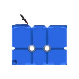 Емкость ST 2000л с патрубками 100мм под плотность до 1.2 г/см3 с откидной крышкой синяя