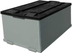 Крупногабаритный сплошной пластиковый контейнер с крышкой Р-Вох, 1200х800х760 мм, серый [Р-Вох Н700 L]