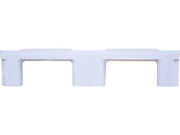 Паллет (поддон) пластиковый сплошной гигиенический на 3-х полозьях, 1200x800х160 мм, серый [IR 1208-3R-G] 