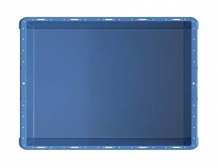 Контейнер пластиковый вкладываемый INSTORE, 800х600х320 мм, синий [KV 8632]