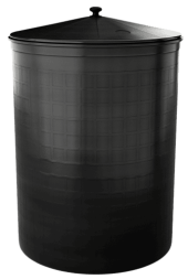 Бочка пластиковая садовая для дождевой воды и полива, 300л, черный [341]