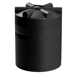 Емкость (резервуар) пластиковая вертикальная с крышкой, 6000 л, черный [TV6000S1]