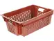 Ящик пластиковый перфорированный, 600x400x200 мм, 48 л, красный [102-1]