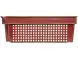Ящик пластиковый перфорированный, 600x400x200 мм, 48 л, красный [102-1]