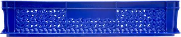 Ящик пластиковый перфорированный, 600x400x120 мм, 22 л, синий [704.01.01 м]