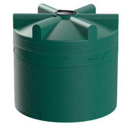 Емкость (резервуар) пластиковая вертикальная с крышкой, 8000 л, зеленый [TV8000S2]