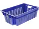 Ящик пластиковый перфорированный, 600x400x200 мм, 48 л, синий [102-1]