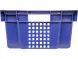 Ящик пластиковый перфорированный, 600x400x200 мм, 48 л, синий [102-1]
