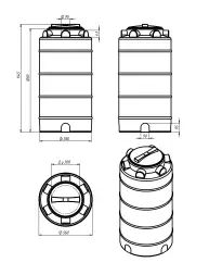 Емкость ЭВЛ-Т 200л зеленая