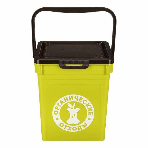 Контейнер для мусора, 8л, зеленый