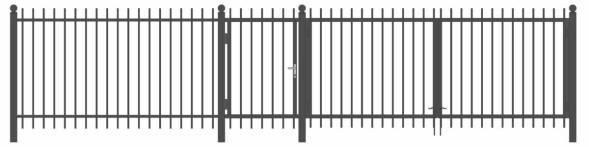 Распашные металлические ворота РВ-2, 4000x2000 мм