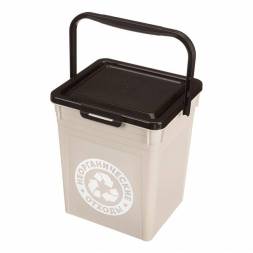 Контейнер для мусора, 8л, светло-бежевый