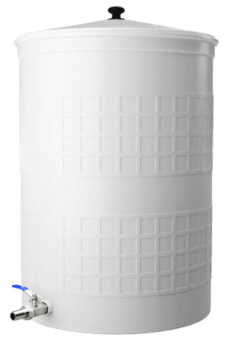 Бочка пластиковая садовая для дождевой воды и полива, 300л, белый [383]