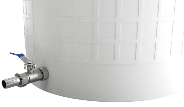 Бочка пластиковая садовая для дождевой воды и полива, 300л, белый [383]