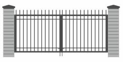 Распашные металлические ворота РВ-3, 4000x2000 мм