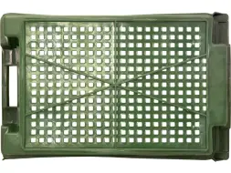 Ящик пластиковый перфорированный, 600x400x200 мм, 48 л, зеленый [102-У]