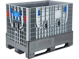 Многофункциональный контейнер разборный сплошной на 3-х полозьях с двумя дверцами DPF-Box 1208S, 1200x800x950 мм [DPF-Box 1208 S-S(3) F2]