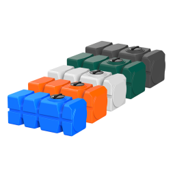 Емкость пластиковая горизонтальная для хранения воды и дизельного топлива с крышкой, 1000 л, черный [TFG21000S3]