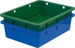 Ящик пластиковый сплошной, 532x400x141 мм, 22 л, синий [306]