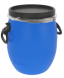 Бочка пластиковая с металлическим обручем и ручками, 20 л, синий [БП20.02/04]