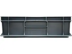 Ящик пластиковый сплошной, 600x400x120 мм, 22 л, серый [704.03.02]