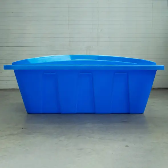 Ванна пластиковая пищевая с крышкой KN, 600 л, 1.5 г/см³, HDPE, синий [121207.0600.601.001]