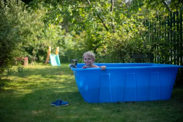 Ванна пластиковая пищевая с крышкой KN, 600 л, 1.5 г/см³, HDPE, синий [121207.0600.601.001]