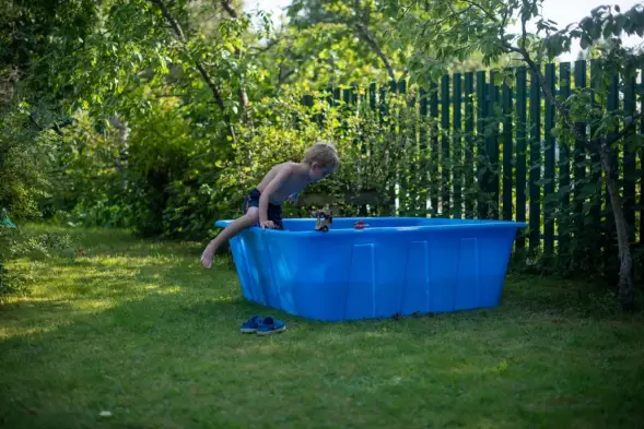 Ванна пластиковая пищевая с крышкой KN, 600 л, 1.5 г/см³, HDPE, синий [121207.0600.601.001]