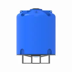 Емкость T 10000 л под плотность до 1,5 г/см3 синяя на основании для полного слива F