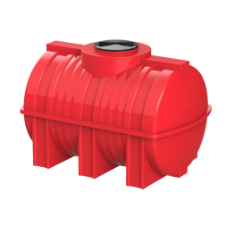 Емкость пластиковая горизонтальная для хранения воды и дизельного топлива, 1000 л, красный [TG1000S5]