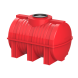 Емкость пластиковая горизонтальная для хранения воды и дизельного топлива, 1000 л, красный [TG1000S5]